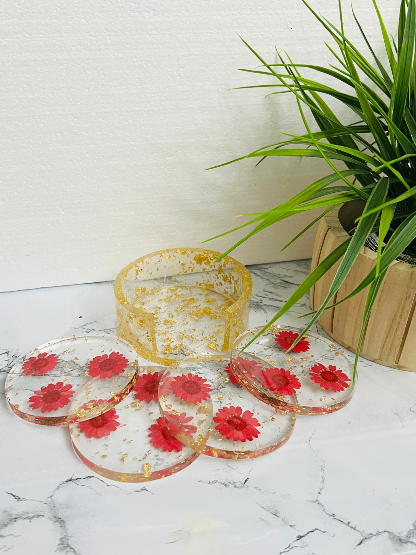 Floral Coaster Set