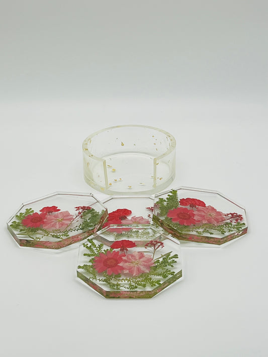 Floral Coaster Set