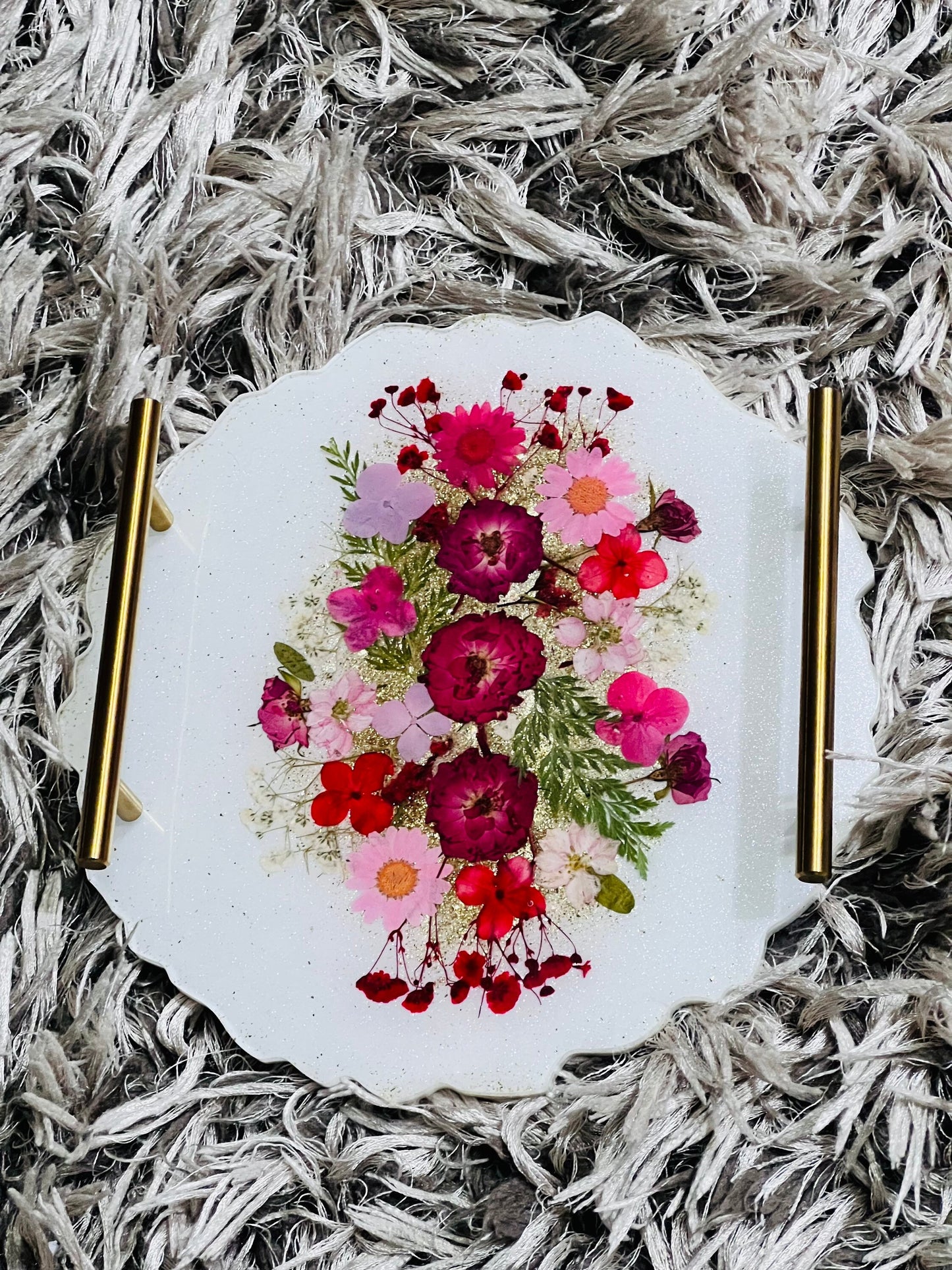 Resin Floral Tray - Round