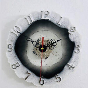 Black & White Resin Clock