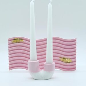 Set of Wave Tray & Candle Holder